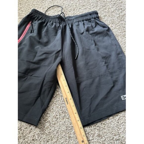 Bench Women Black Atheisure Pockets Logo Casual Shorts Size Medium Elastic Wasit - Picture 9 of 16